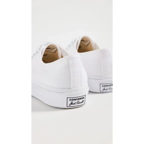 NWT Converse Jack Purcell Canvas Unisex Sneakers White/White/Black 8.5W/7M